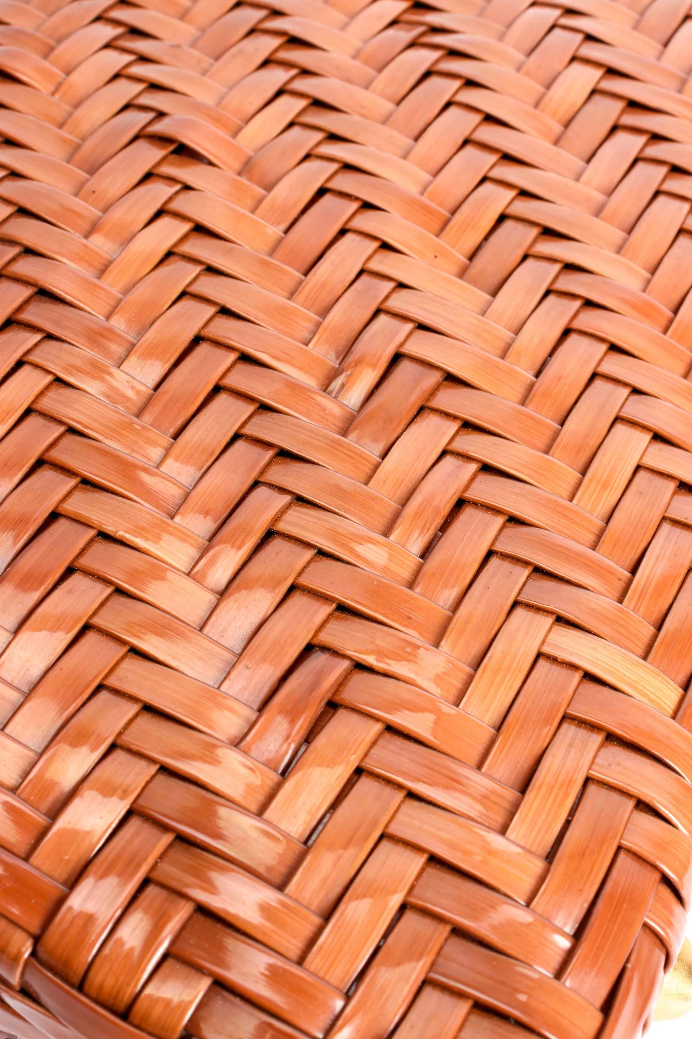 Herringbone Wicker Box Bag
