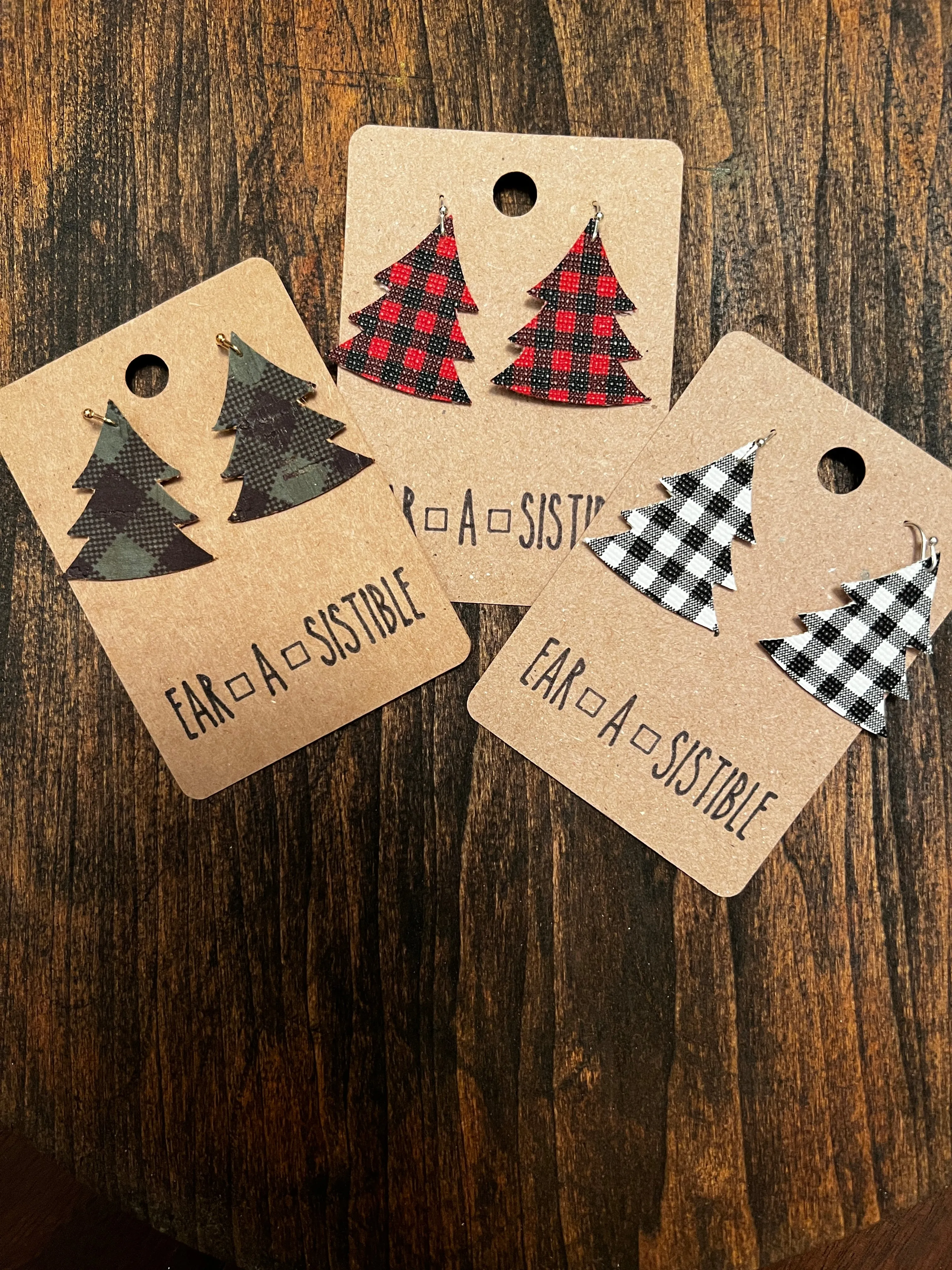 Holiday Leather Earrings