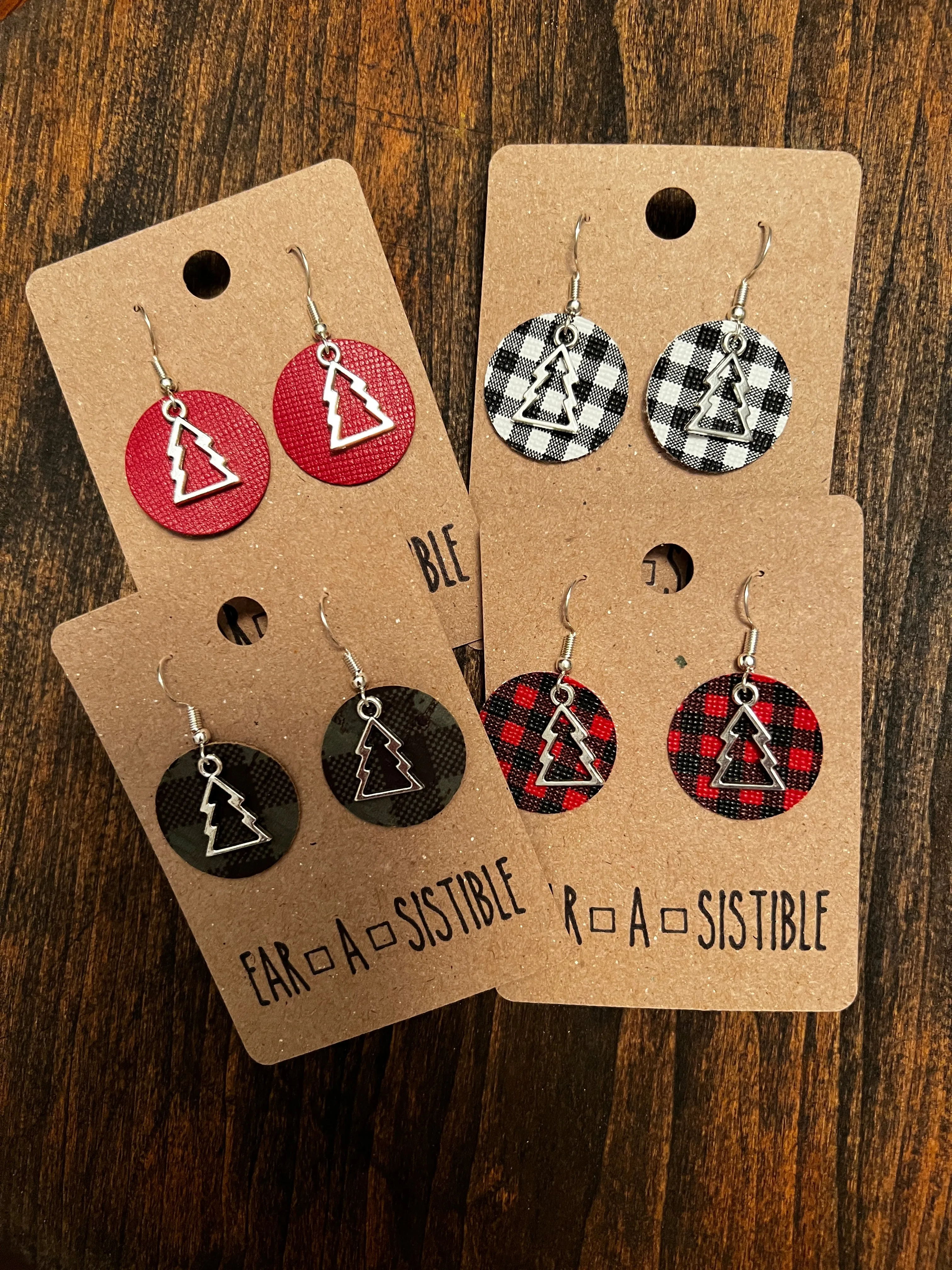 Holiday Leather Earrings