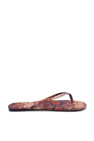 Indie Flip Flops - Python Print Amber Jewel