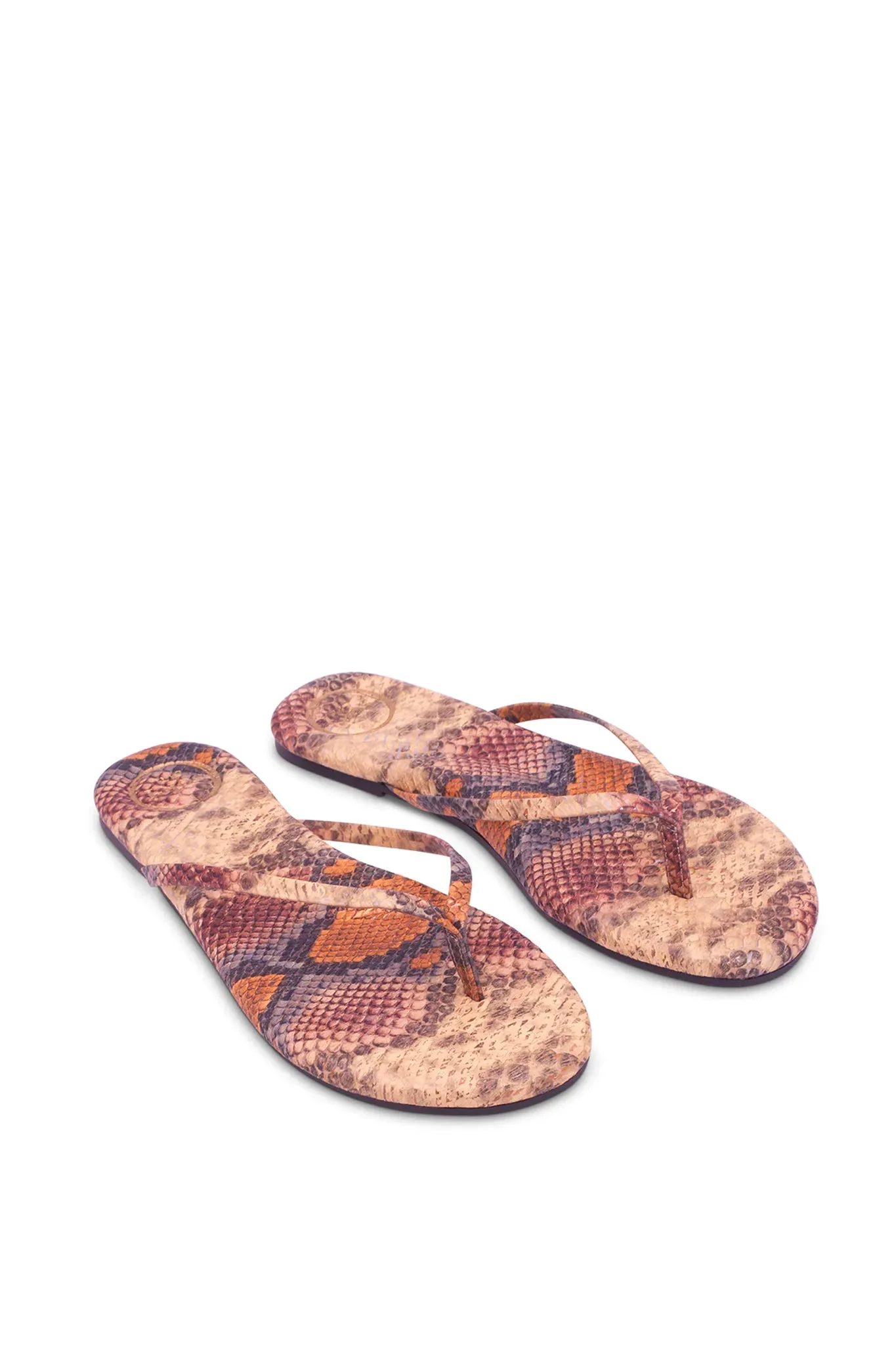 Indie Flip Flops - Python Print Amber Jewel