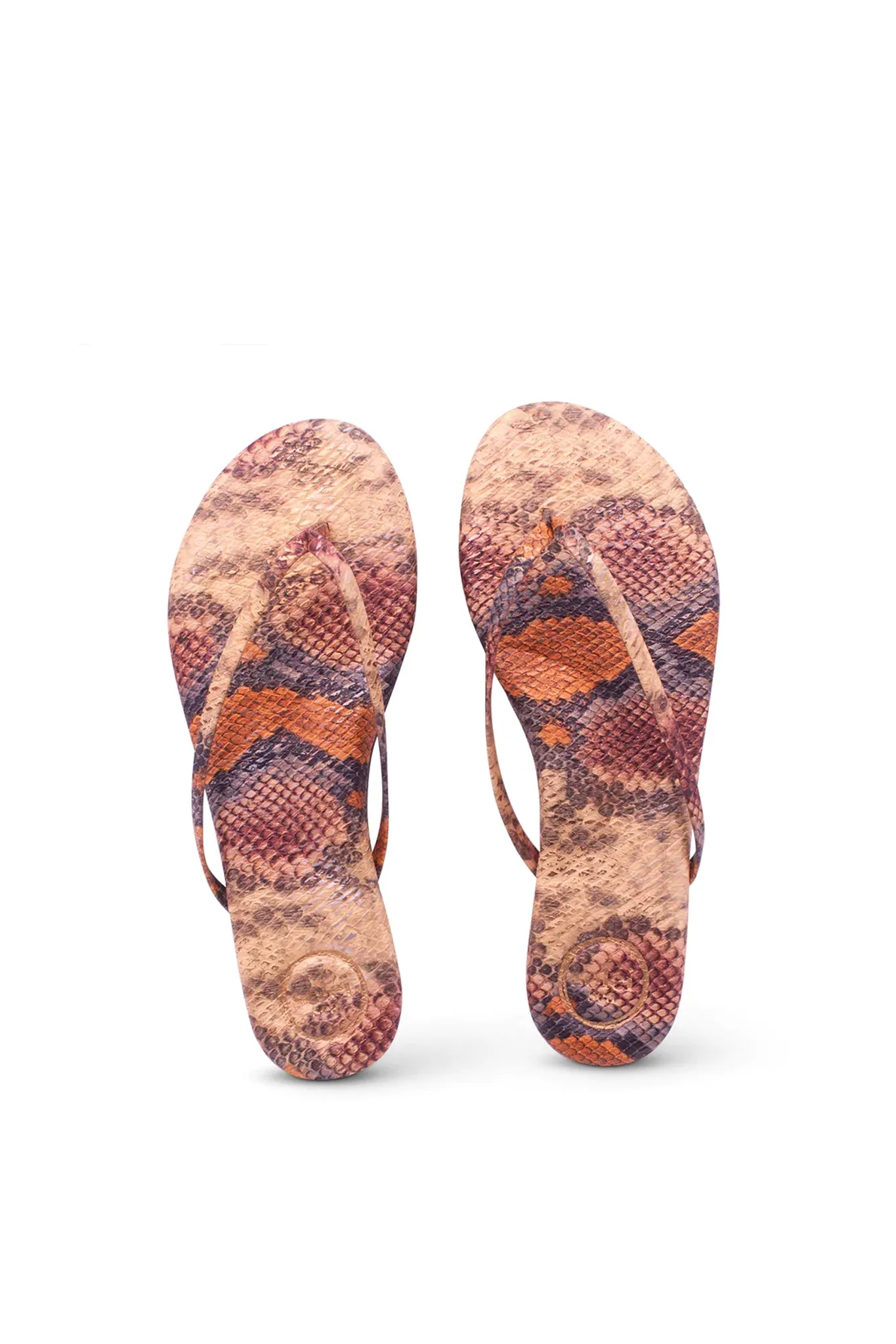 Indie Flip Flops - Python Print Amber Jewel