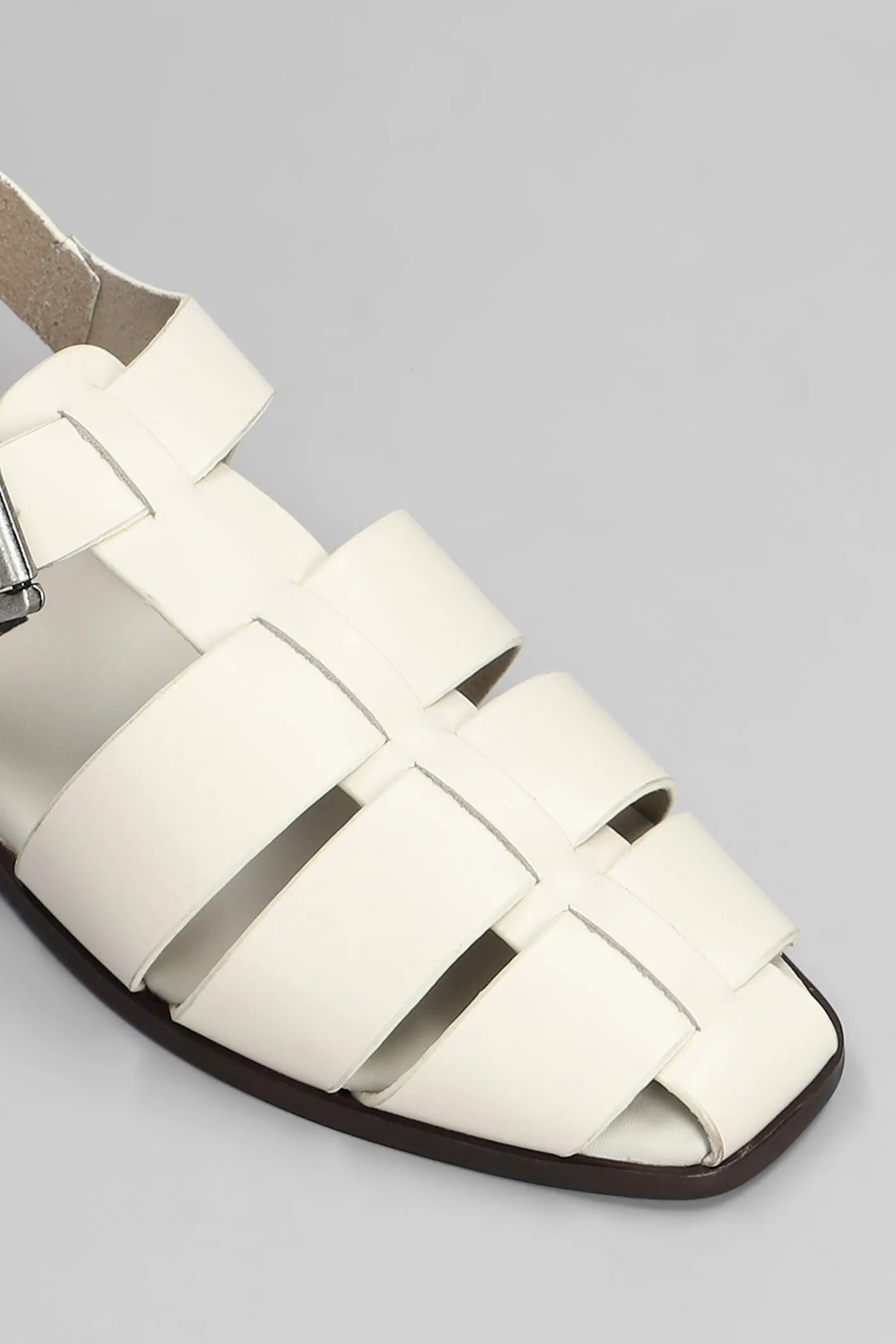 Jenna Ballet flats in white leather