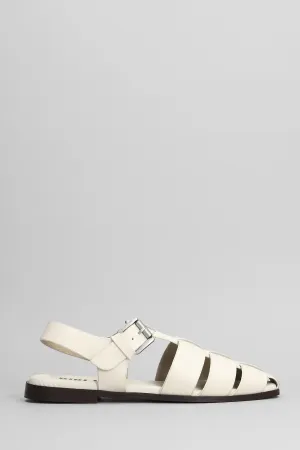 Jenna Ballet flats in white leather