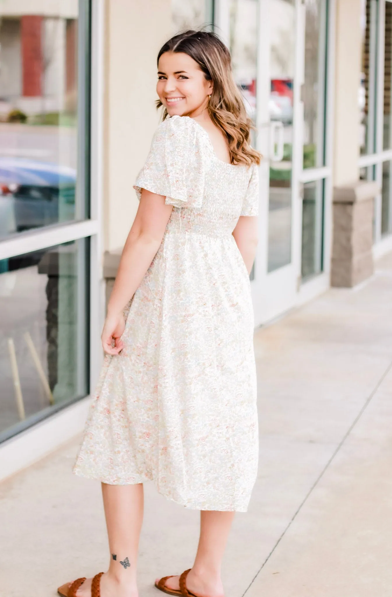 Just My Type Floral Midi