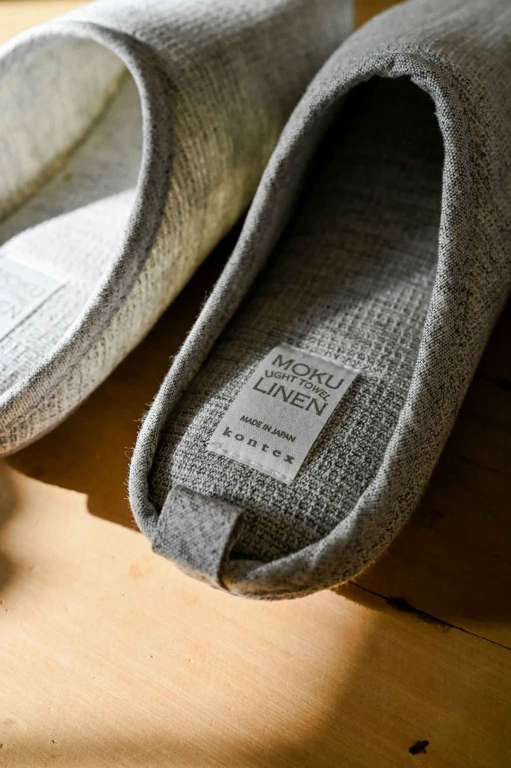 Kontex Moku Light Linen Slippers Grey Medium