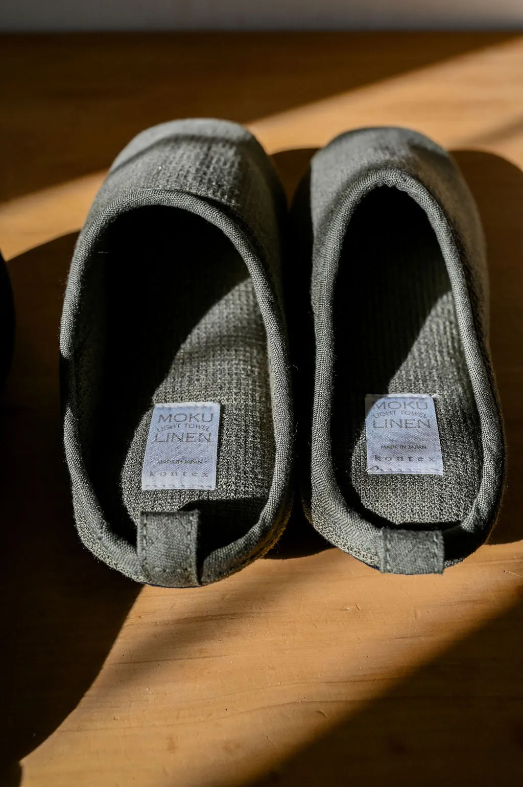 Kontex Moku Light Linen Slippers Khaki Large