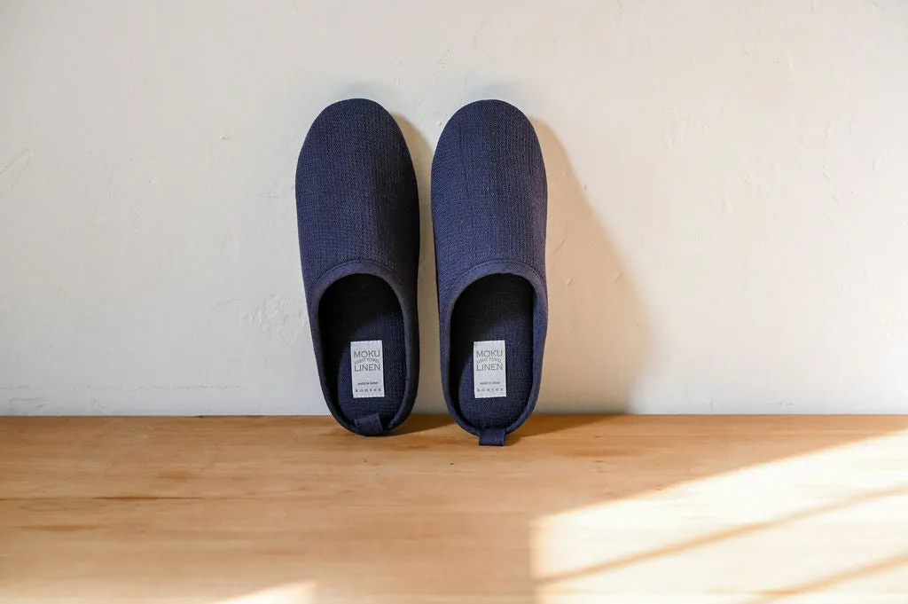 Kontex Moku Light Linen Slippers Navy Large