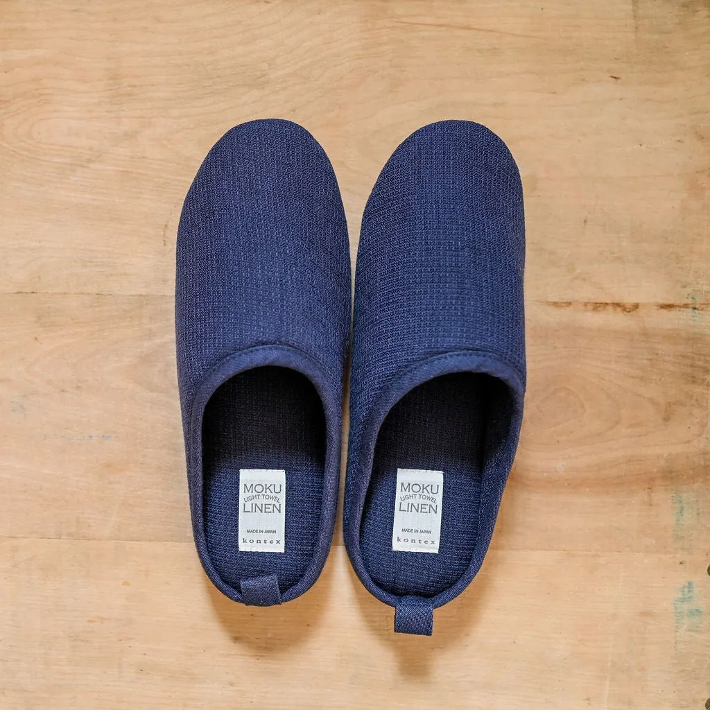 Kontex Moku Light Linen Slippers Navy Large