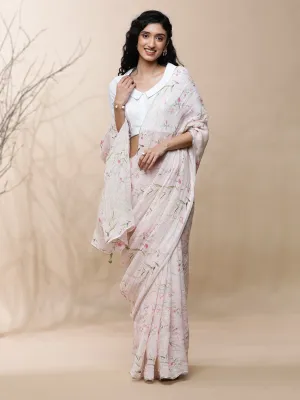 Lata Linen Pink Saree