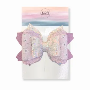 Lavender Flower Hair Bow