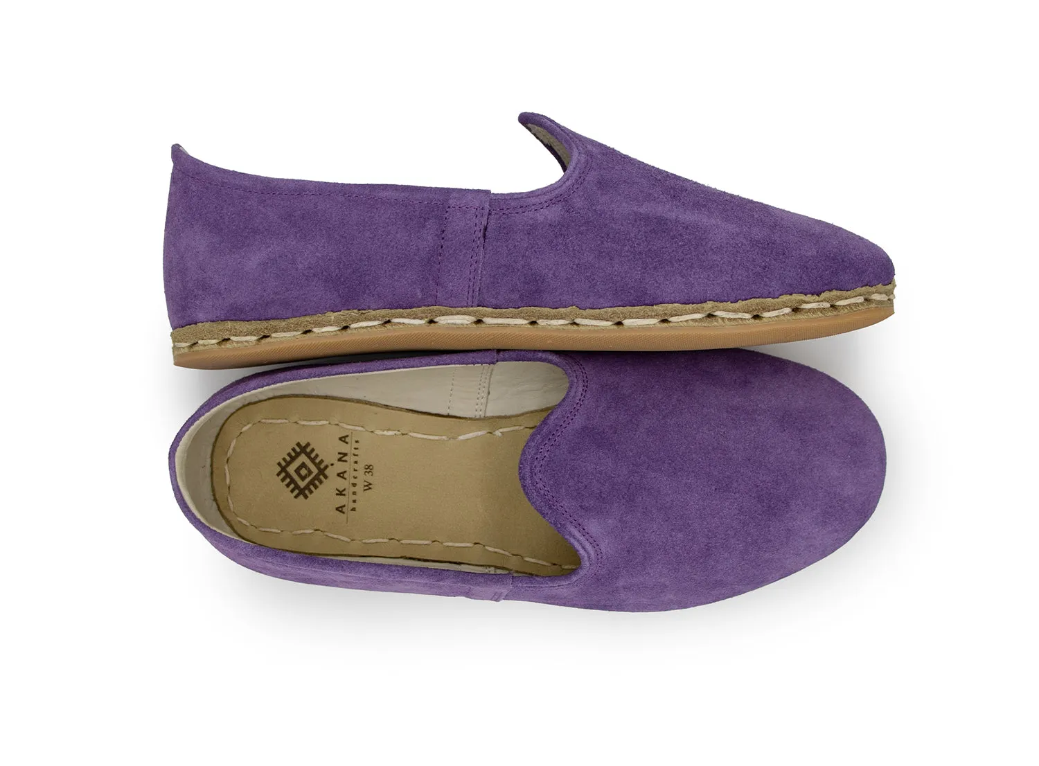 Lavender Leather Loafers
