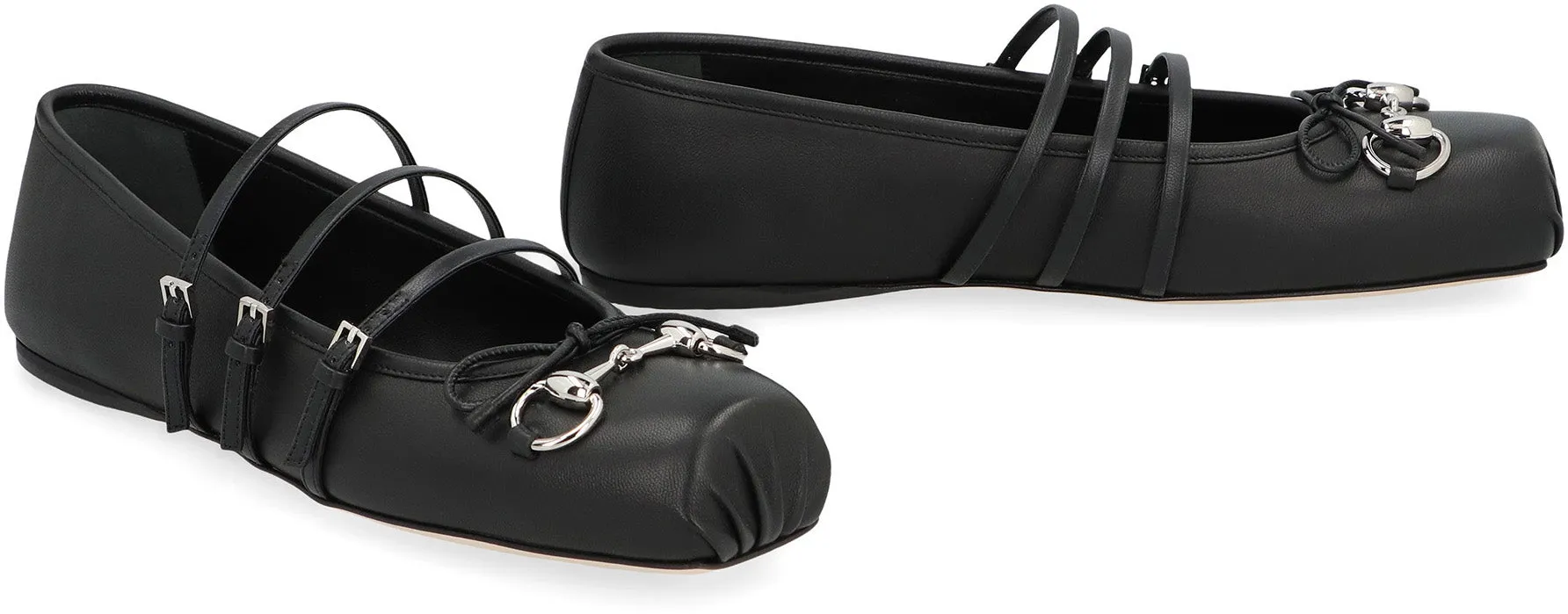 Leather ballet flats