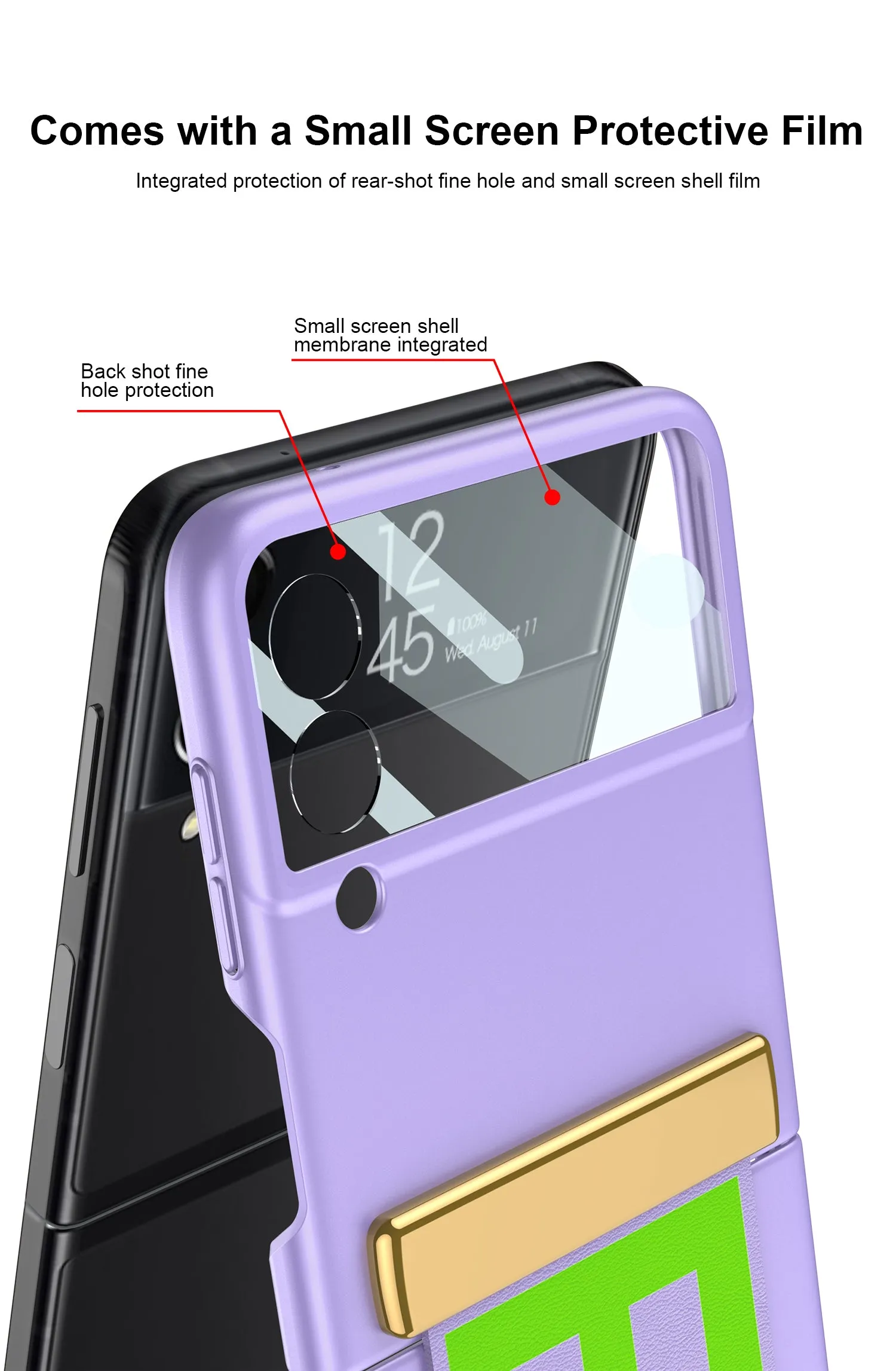Leather Belts Holder Case For Samsung Galaxy Z Flip 3 5G With Back Screen Protector Hard Cover For Samsung Z Flip 3 5G Case