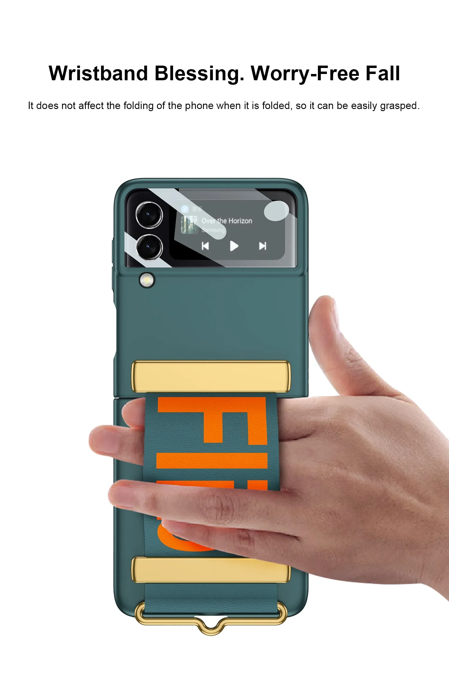 Leather Belts Holder Case For Samsung Galaxy Z Flip 3 5G With Back Screen Protector Hard Cover For Samsung Z Flip 3 5G Case