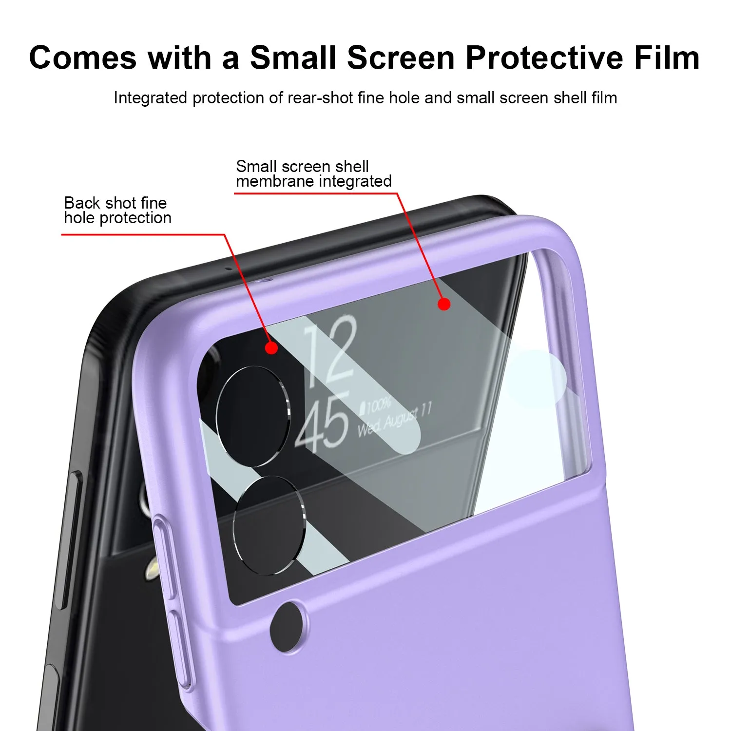 Leather Belts Holder Case For Samsung Galaxy Z Flip 3 5G With Back Screen Protector Hard Cover For Samsung Z Flip 3 5G Case