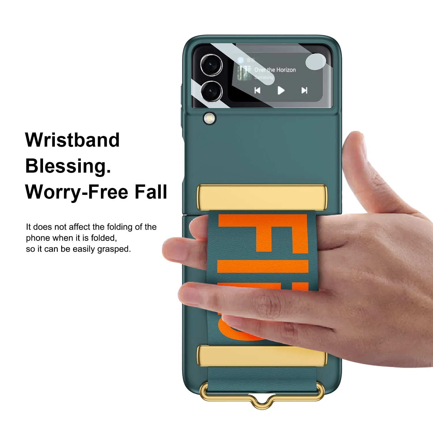 Leather Belts Holder Case For Samsung Galaxy Z Flip 3 5G With Back Screen Protector Hard Cover For Samsung Z Flip 3 5G Case
