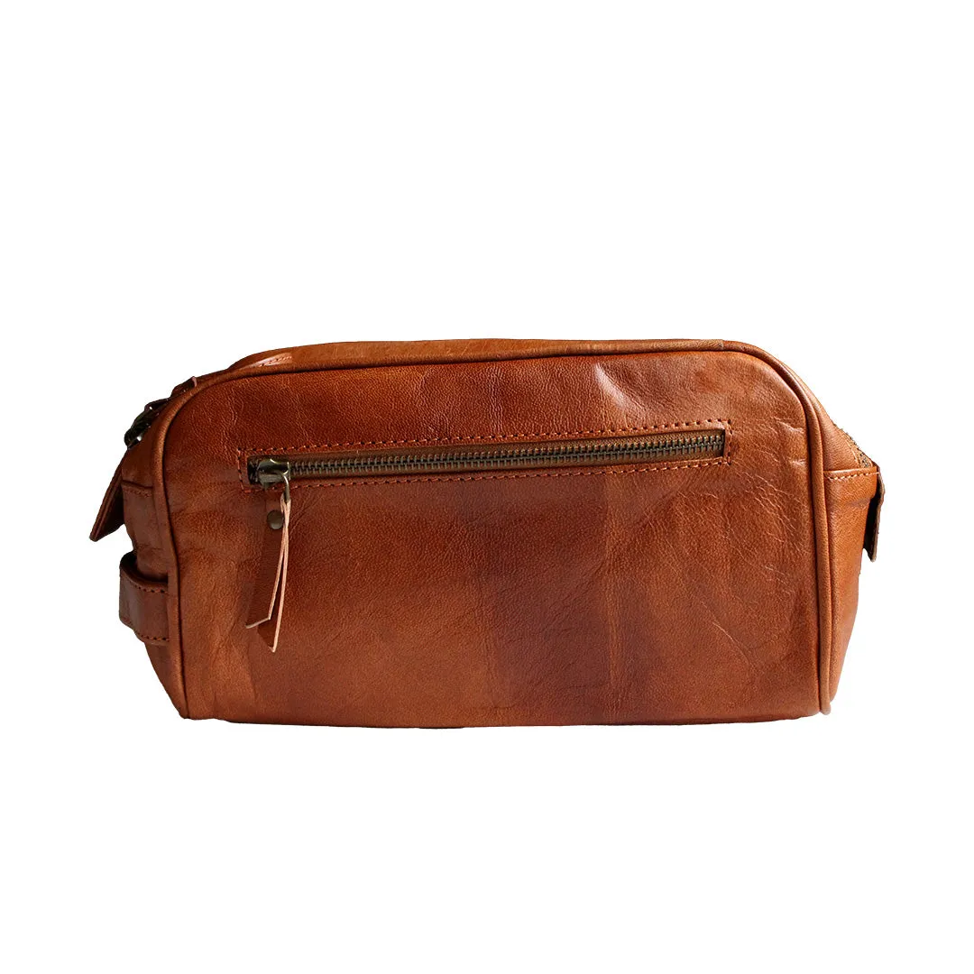 Leather Shaving/Travel Bag