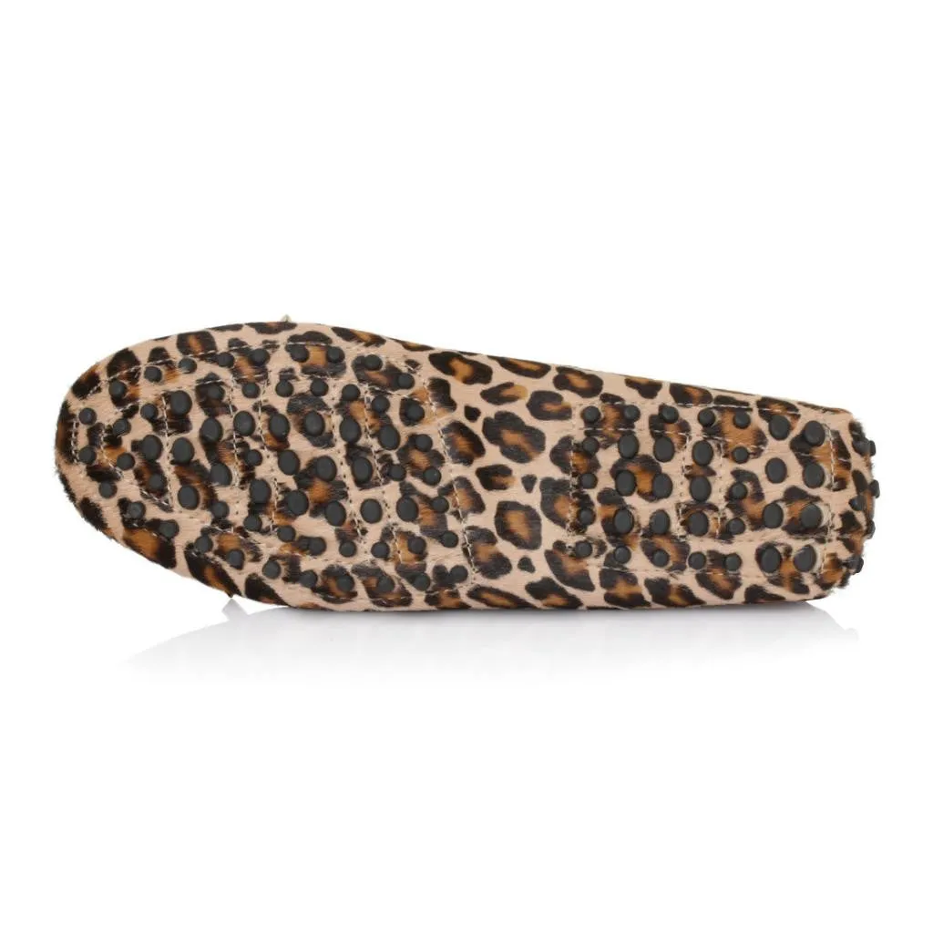 Leopard Print Calf Hair Leather