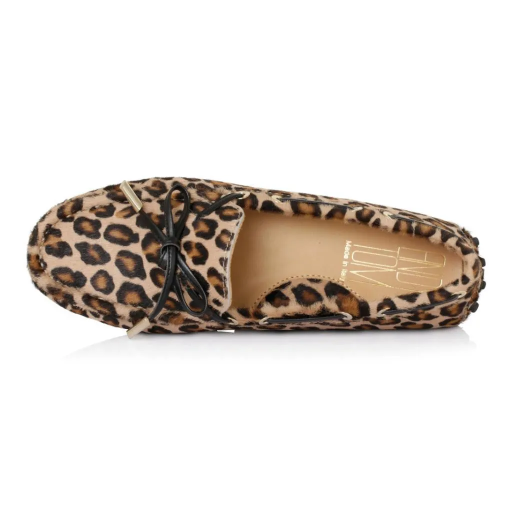 Leopard Print Calf Hair Leather