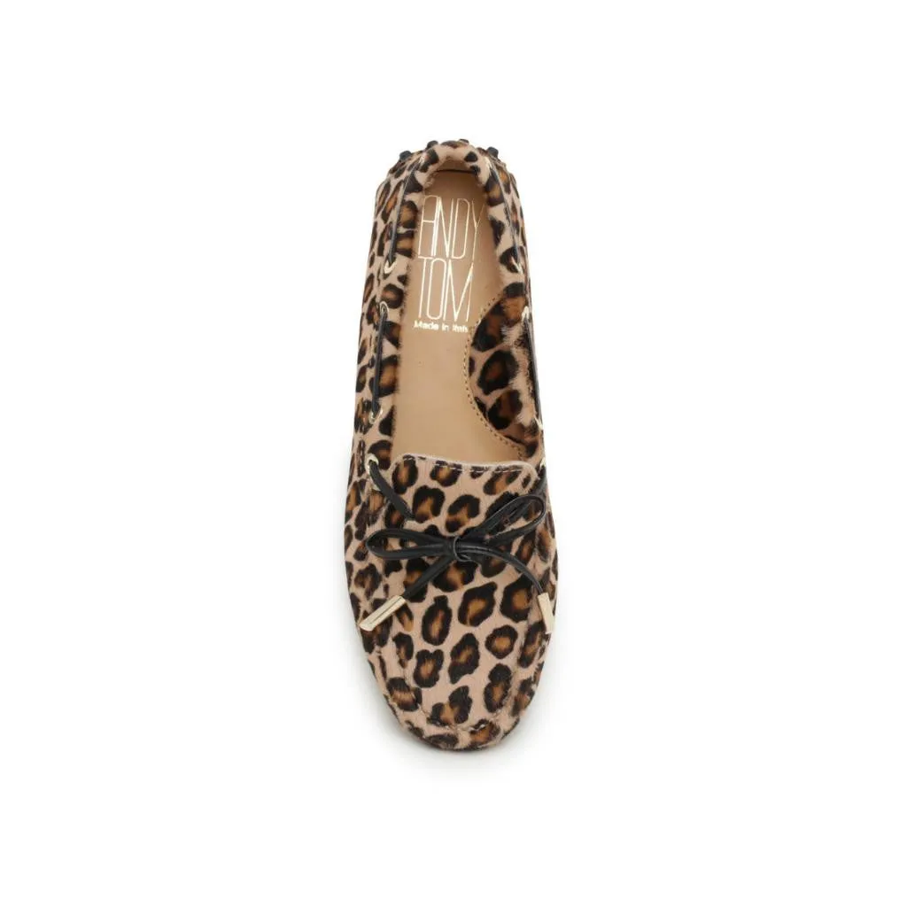 Leopard Print Calf Hair Leather