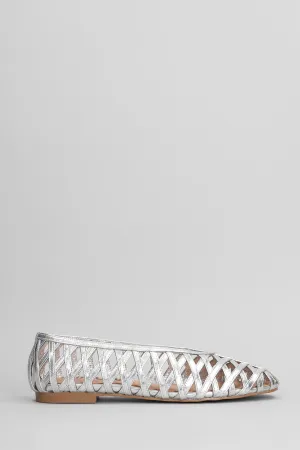 Liala Flat Ballet flats in silver leather