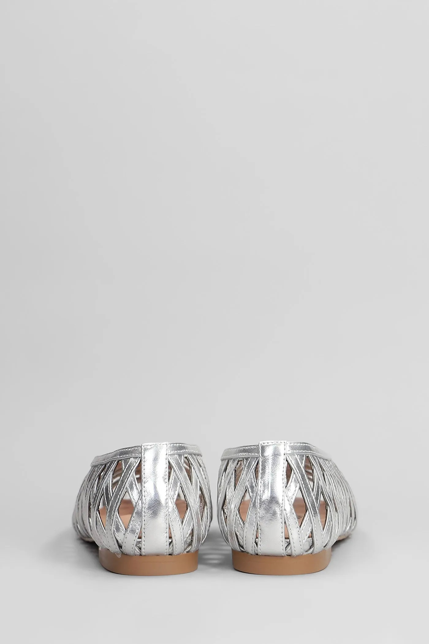 Liala Flat Ballet flats in silver leather