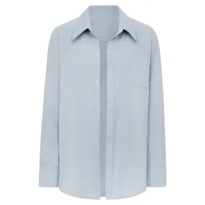 Light Denim Long Sleeve Button Down Shirt