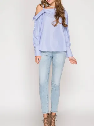 Long Sleeve Off Shoulder Blouse