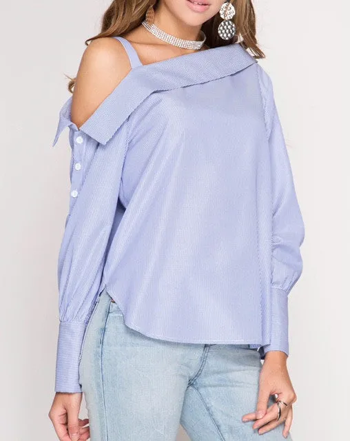 Long Sleeve Off Shoulder Blouse
