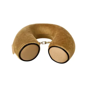Lotta Pieces | Super Plush Travel Neck Pillow With Leather Tips
