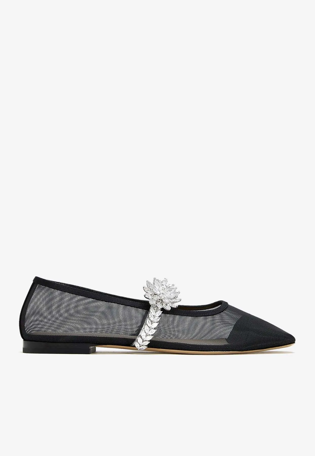 Lotus Flower Mesh Ballet Flats