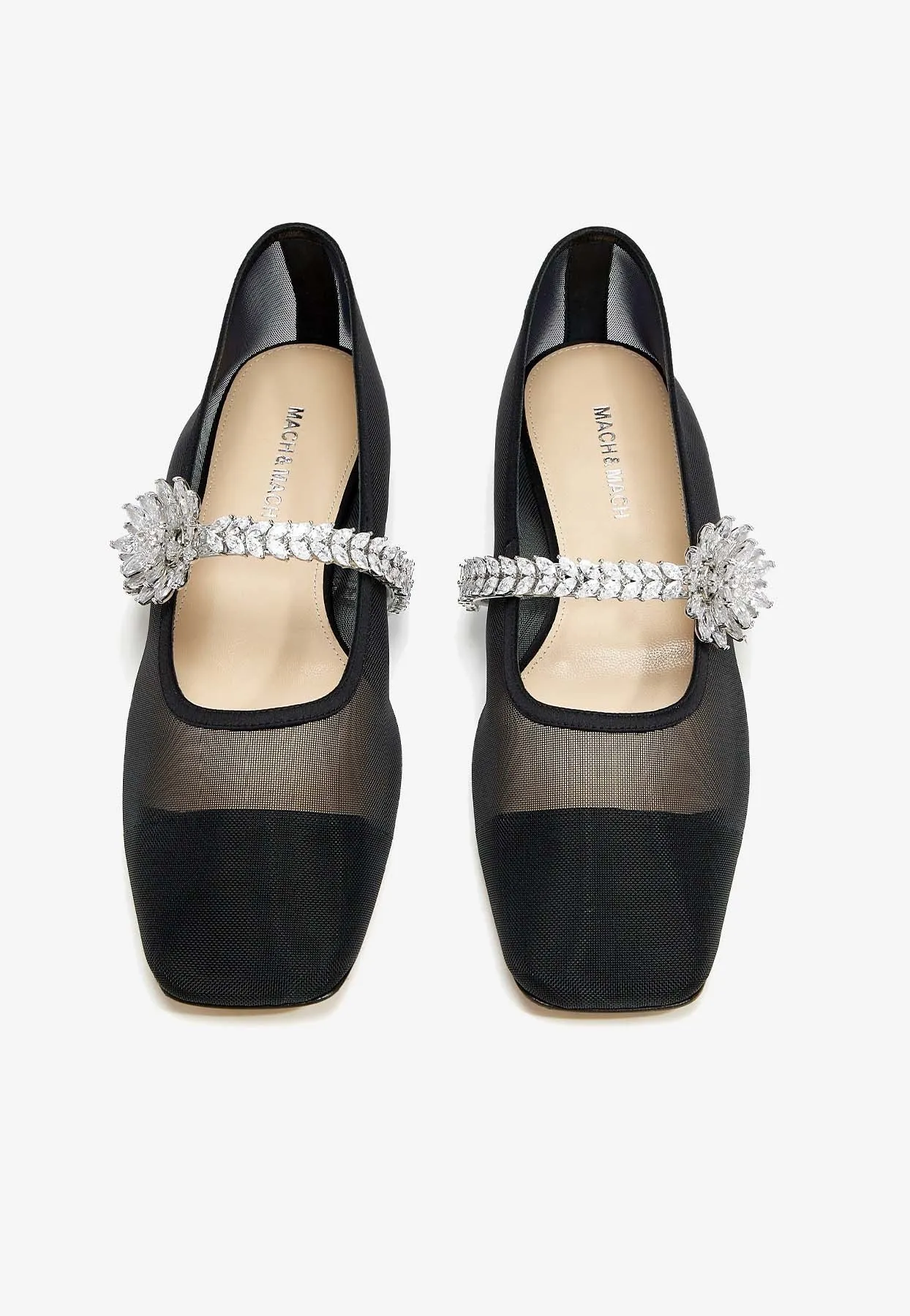 Lotus Flower Mesh Ballet Flats