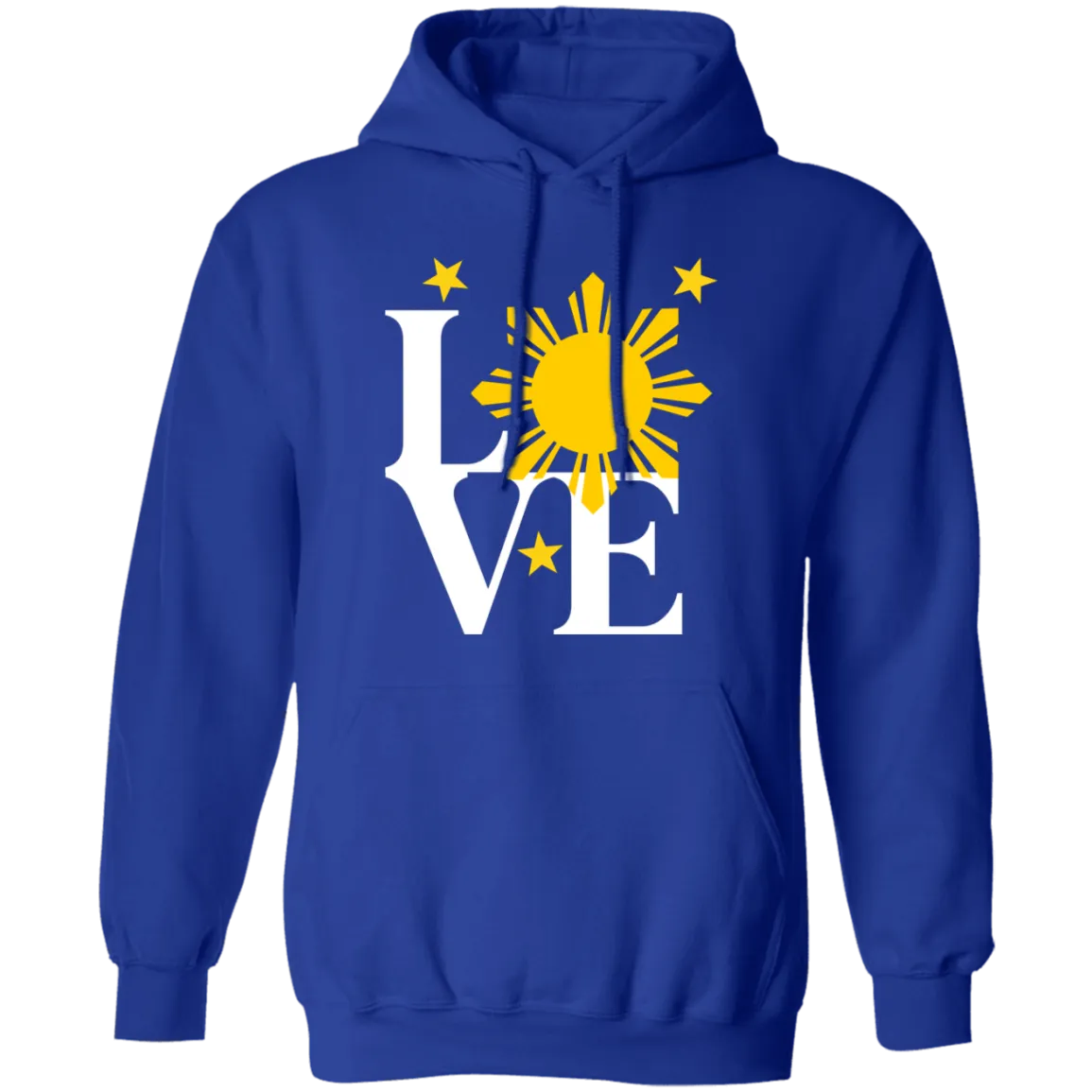 Love with Yellow Sun and Stars Unisex Pullover Hoodie