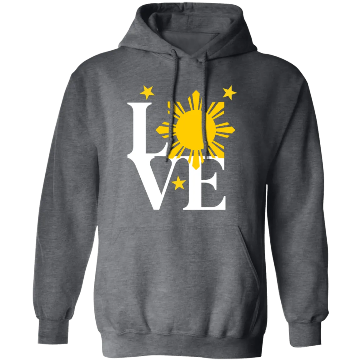 Love with Yellow Sun and Stars Unisex Pullover Hoodie