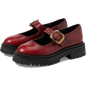 Lyndon Red Leather Buckle Loafers
