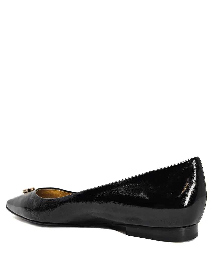 Maira Black Pointy Ballet With Jewel