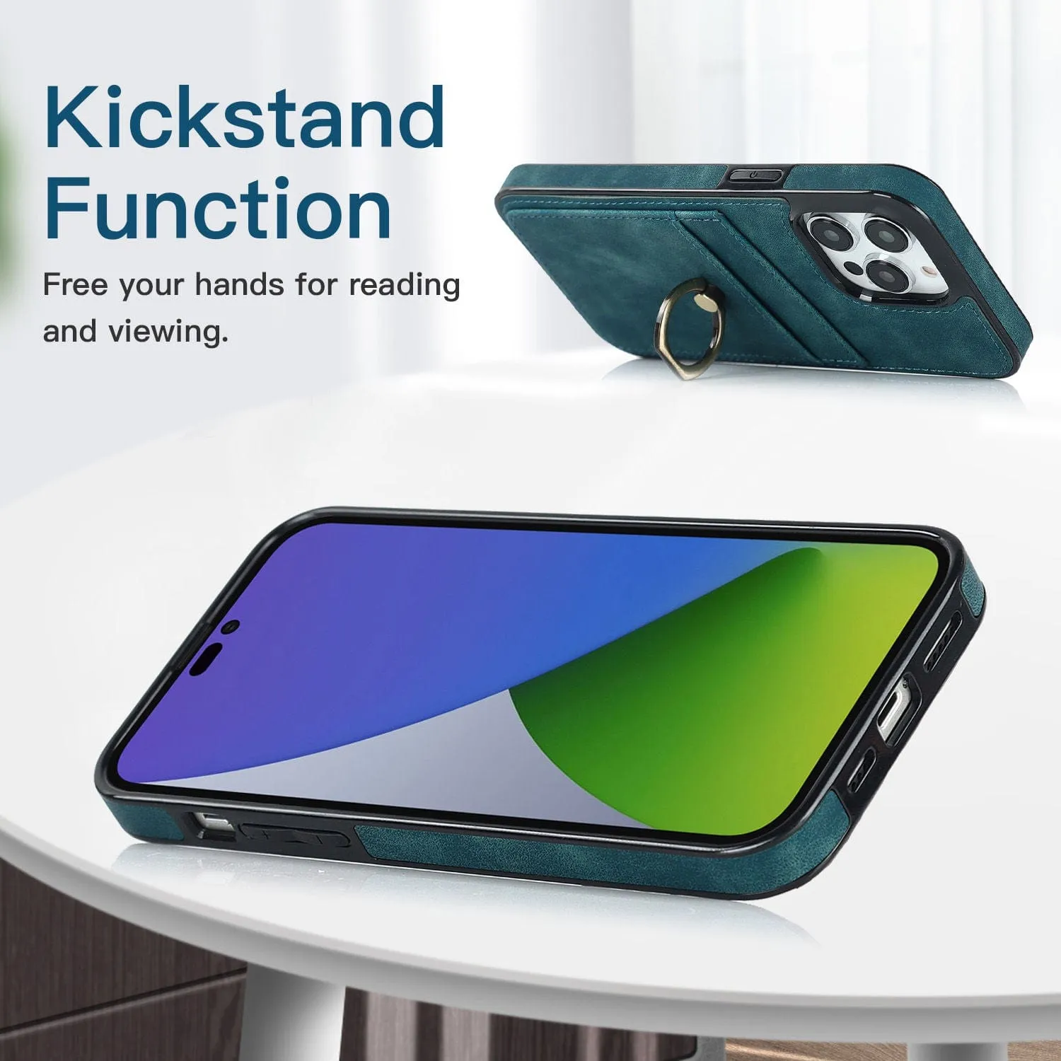 Matte Leather Cardholder Phone Case