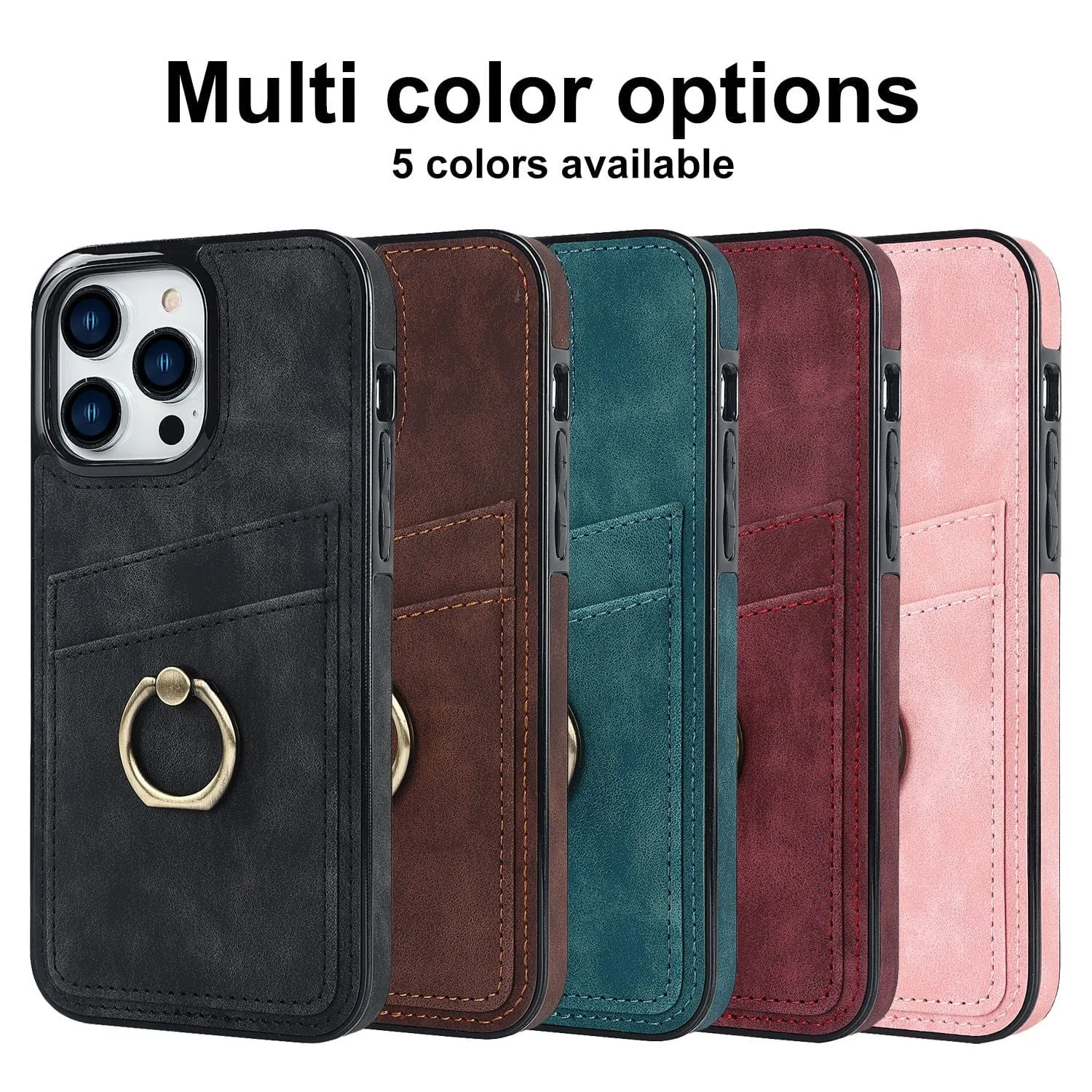 Matte Leather Cardholder Phone Case
