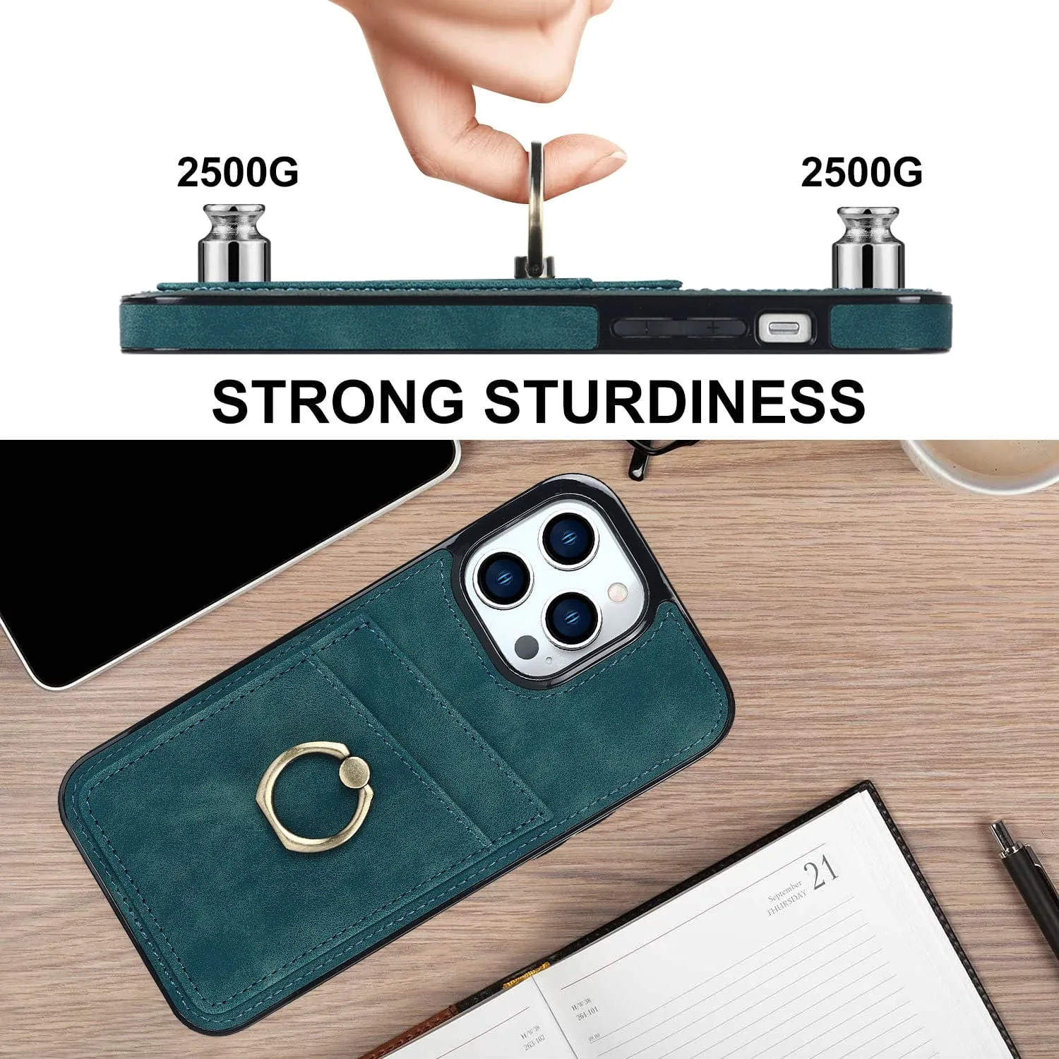 Matte Leather Cardholder Phone Case