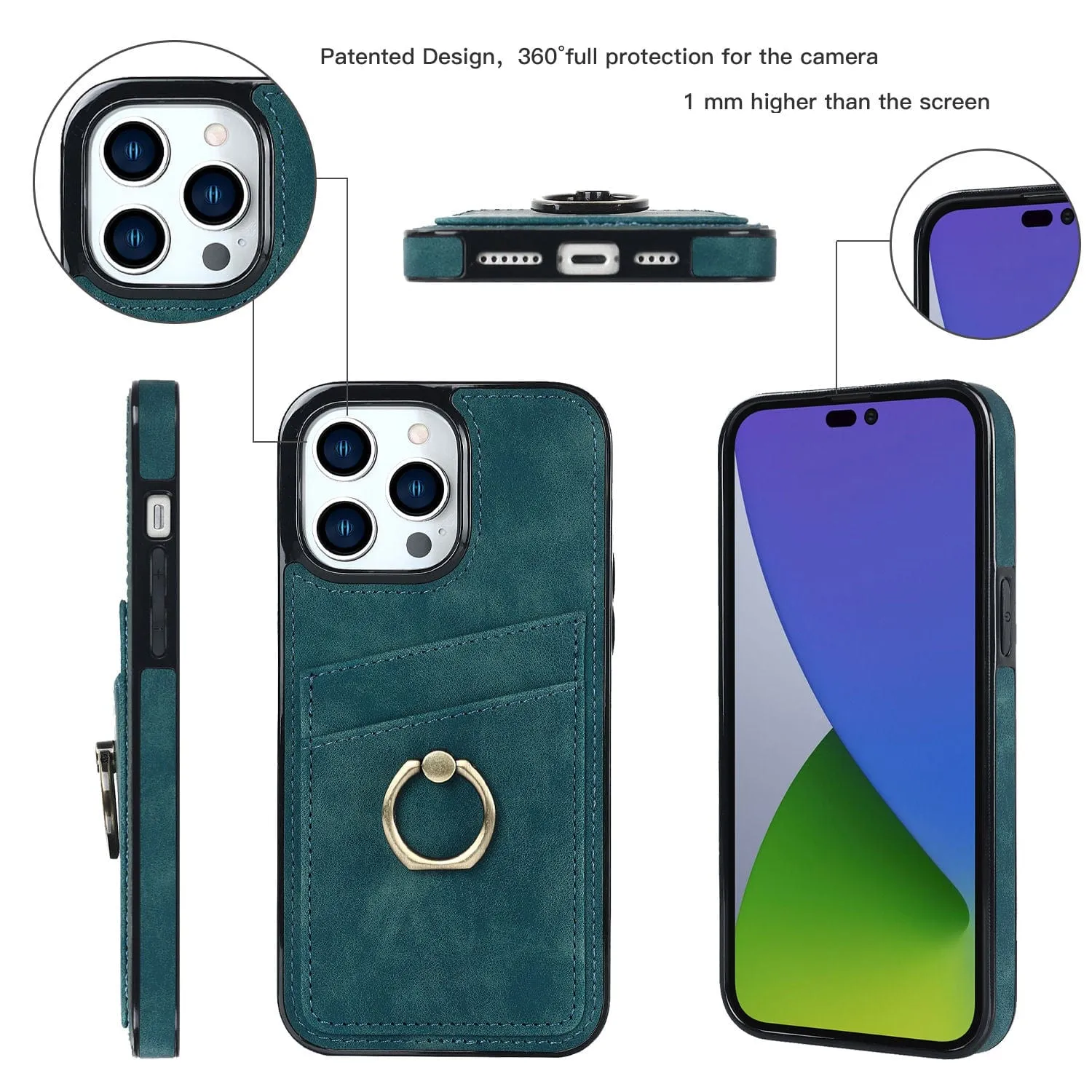 Matte Leather Cardholder Phone Case