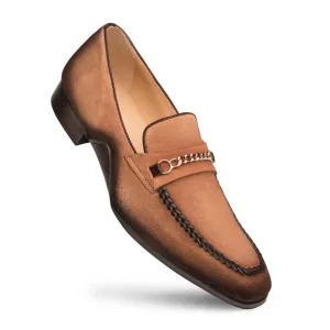 Mens' Sport Antique Suede Loafer By Mezlan Made In Spain Brand