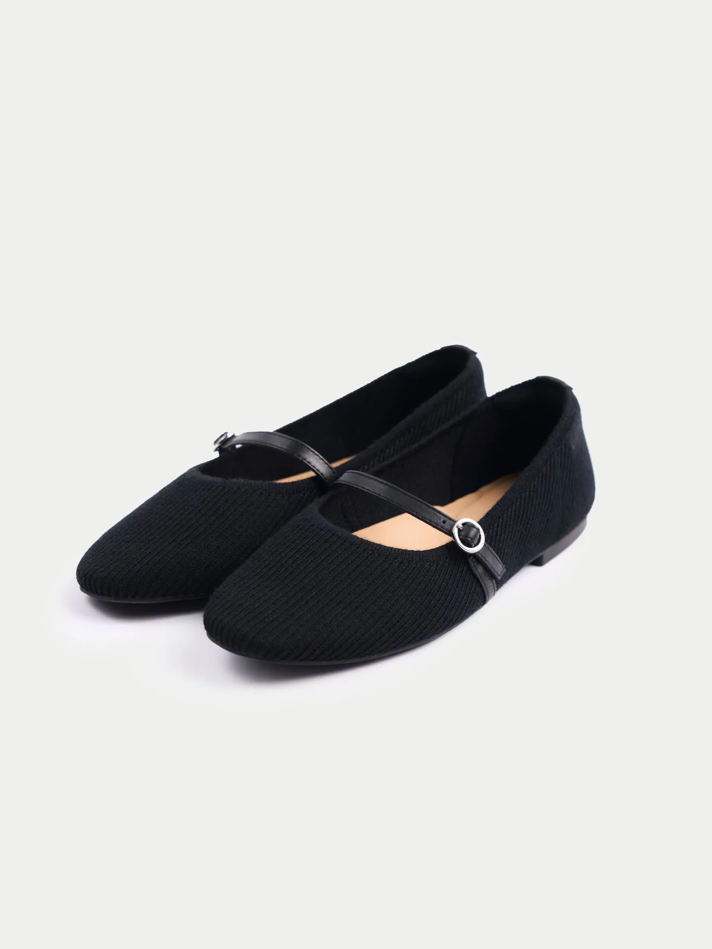 Mercerized Wool Cashmere Knitted Ballet Flats