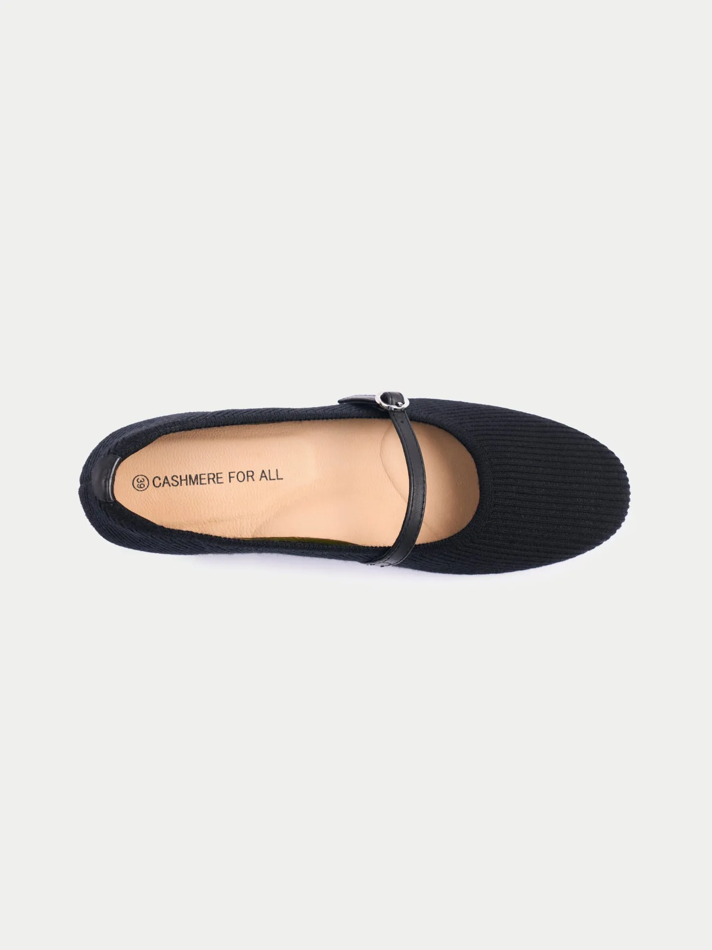Mercerized Wool Cashmere Knitted Ballet Flats