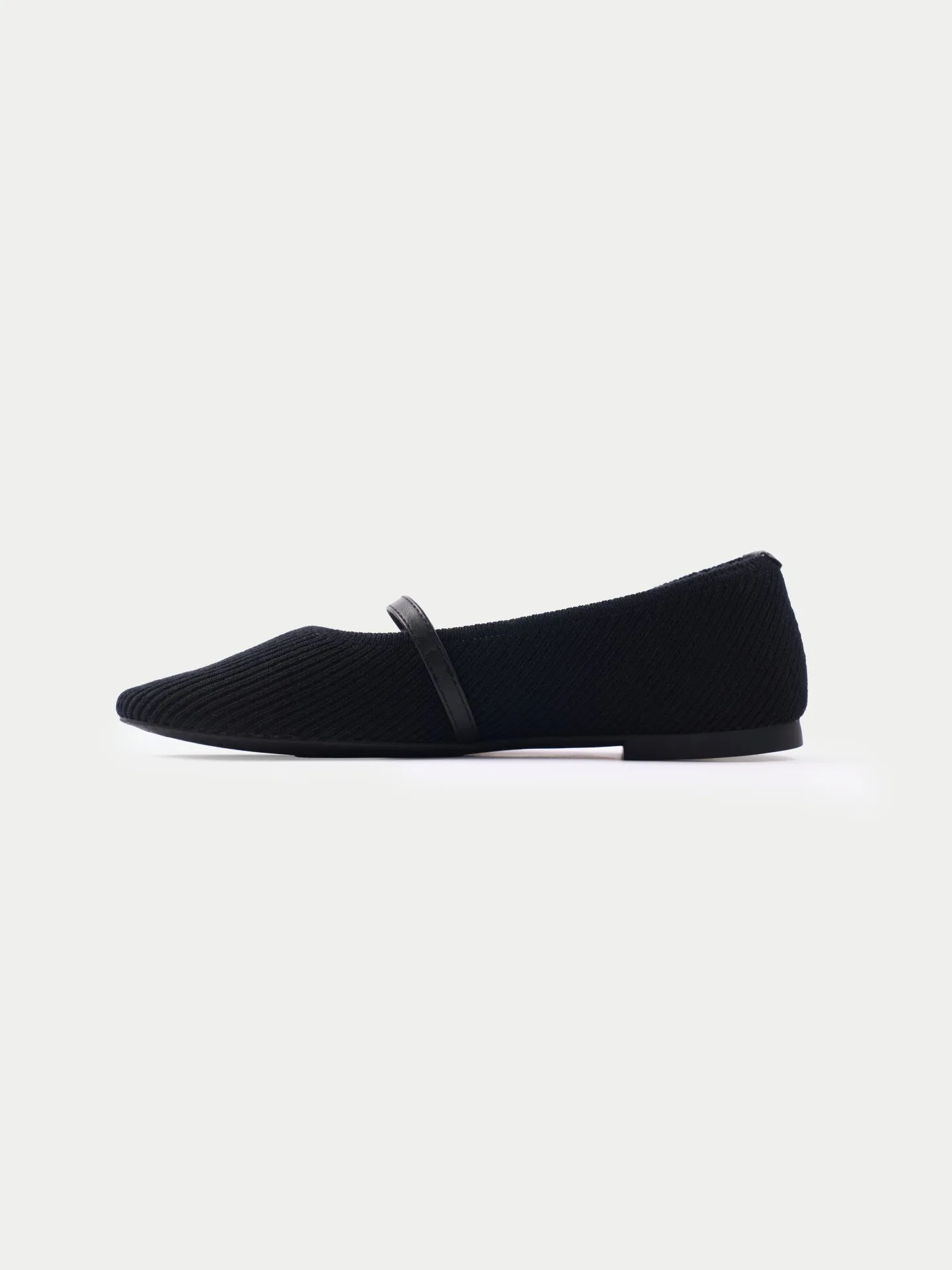 Mercerized Wool Cashmere Knitted Ballet Flats