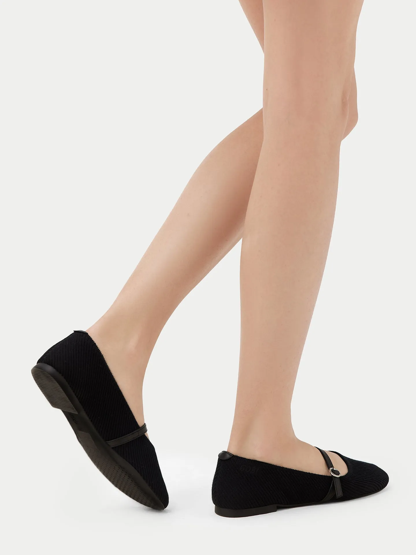 Mercerized Wool Cashmere Knitted Ballet Flats