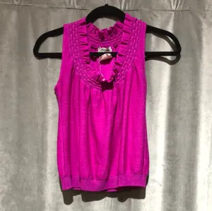 Moschino Cheap & Chic Magenta Sleeveless Wool Blend Top