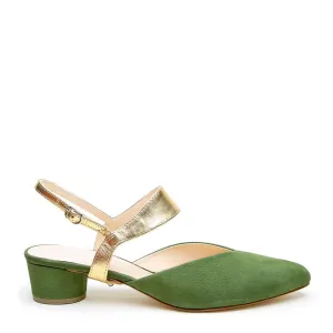 Moss V Slide   Gold Elsie Strap