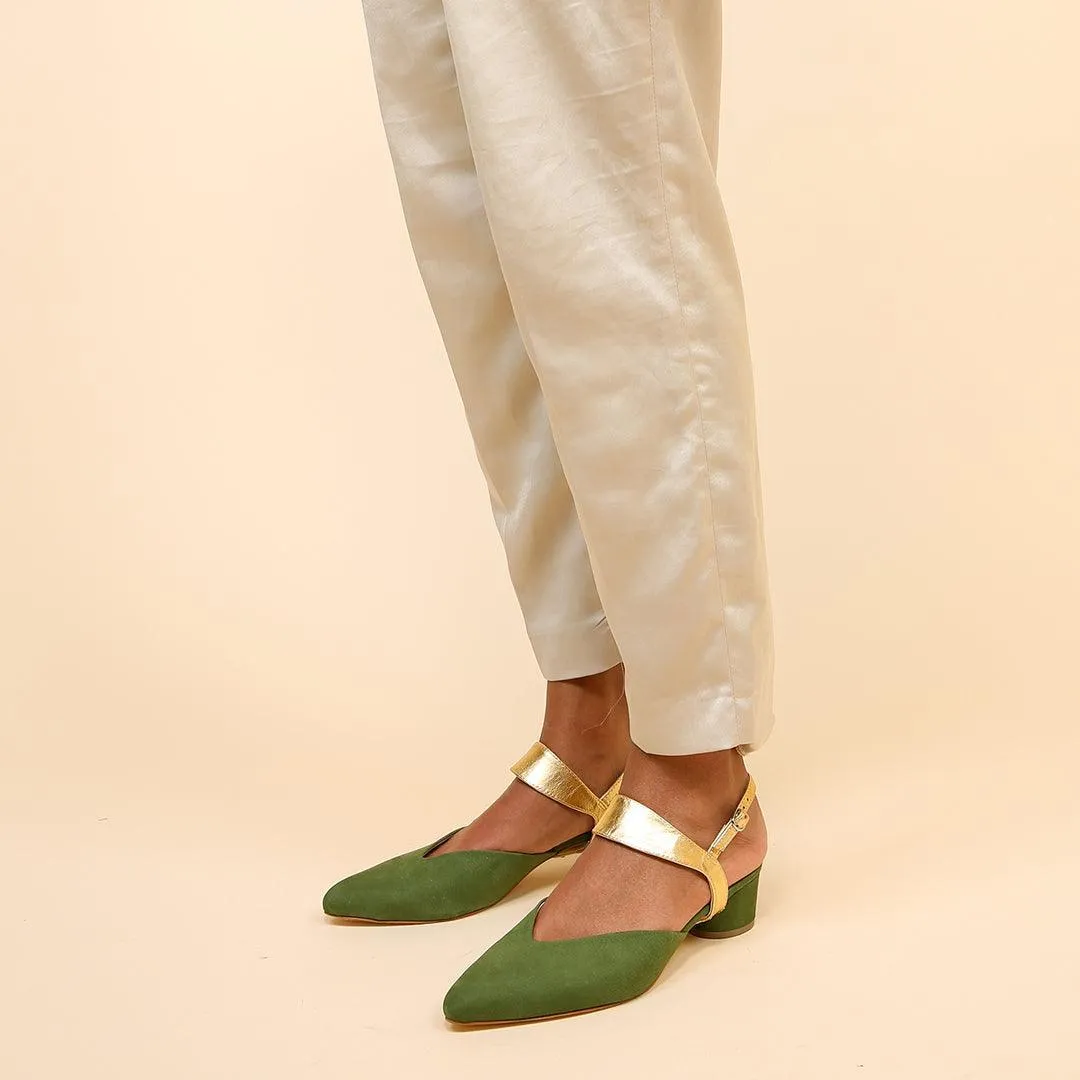 Moss V Slide   Gold Elsie Strap