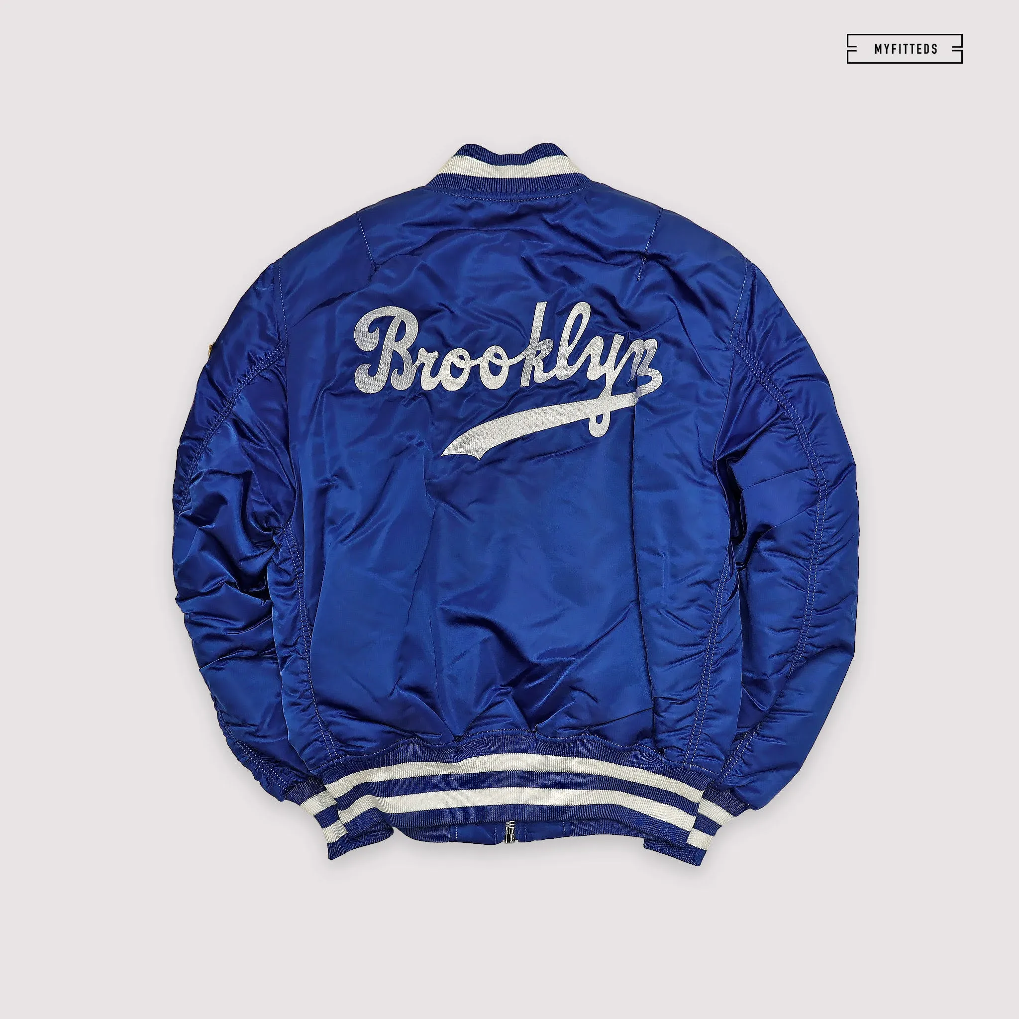 NEW ERA X ALPHA INDUSTRIES BROOKLYN DODGERS REVERSIBLE BOMBER JACKET